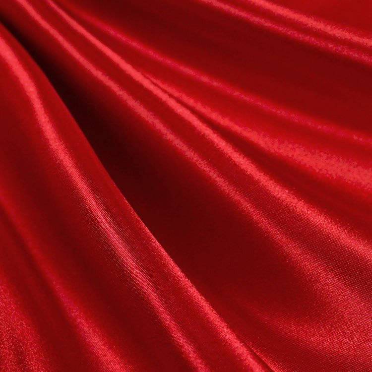 shiny red fabric