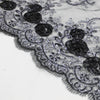 Ryleigh BLACK 3-D Floral Embroidery with Foil & Sequins on Mesh Lace Fabric by the Yard - 10010