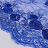 Ryleigh ROYAL BLUE 3D Floral Embroidery with Foil & Sequins on Mesh Lace Fabric by the Yard - 10010