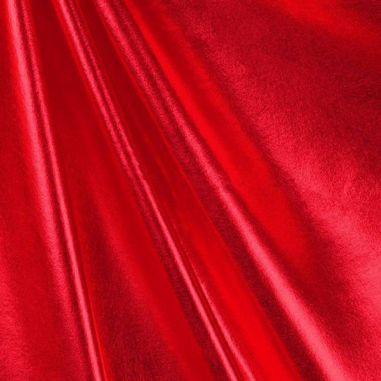 Finley RED 4-Way Stretch Metallic Foil Fabric by the Yard - 10013