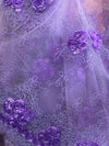 Andrea LILAC 3D Floral Matte Corded Embroidery on Mesh Lace Fabric by the Yard - 10016