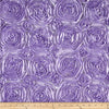 Paige LILAC 3D Floral Polyester Satin Rosette Fabric by the Yard - 10028