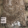Elise TAUPE Polyester Corded Floral Embroidery on Mesh Lace Fabric by the Yard - 10029