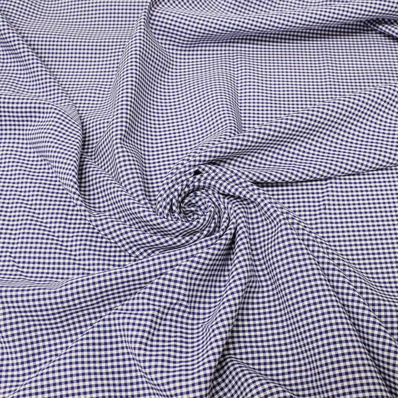 Keira ROYAL BLUE Mini Checkered Poly Poplin Fabric by the Yard - 10048