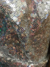 Leila SILVER Sequins on Mesh Fabric by the Yard - 10050