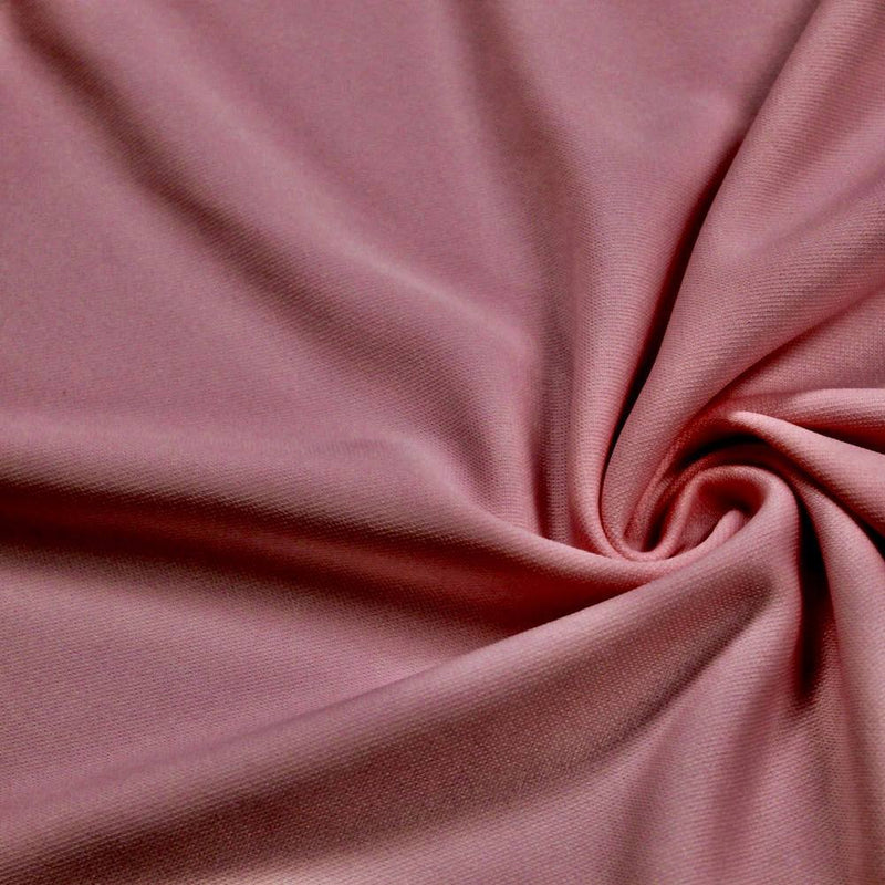 Evie DUSTY PINK Polyester Scuba Knit Fabric by the Yard - 10021