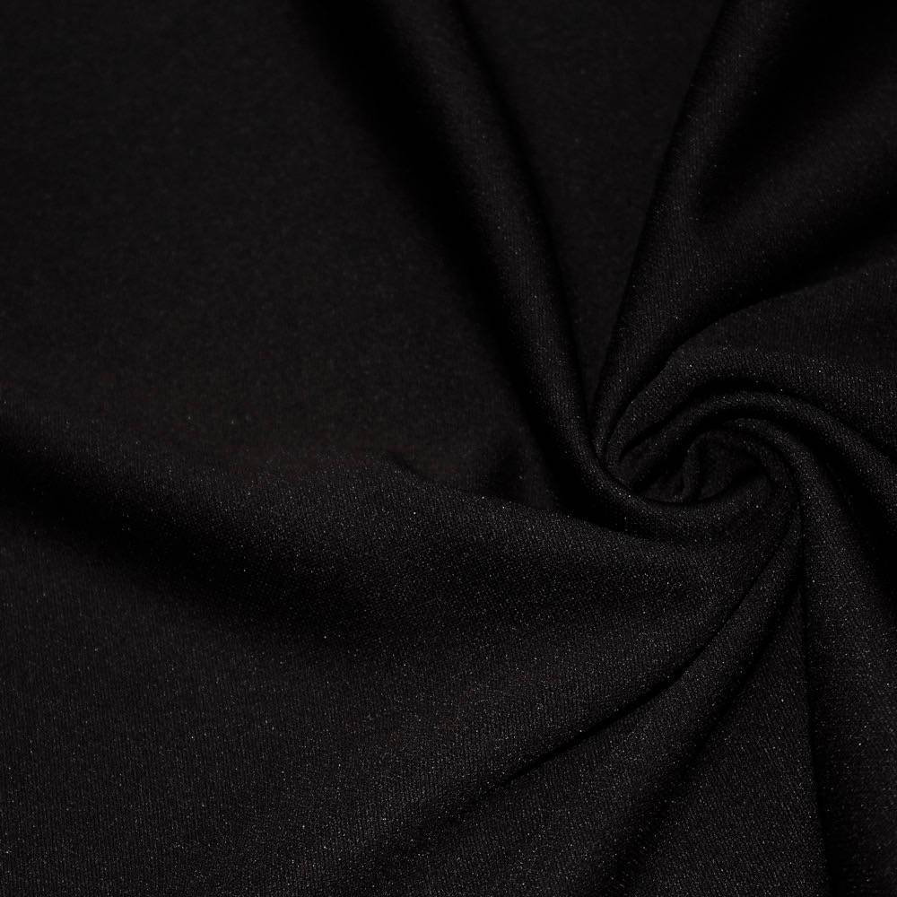 Evie BLACK Polyester Scuba Knit Fabric by the Yard - 10021