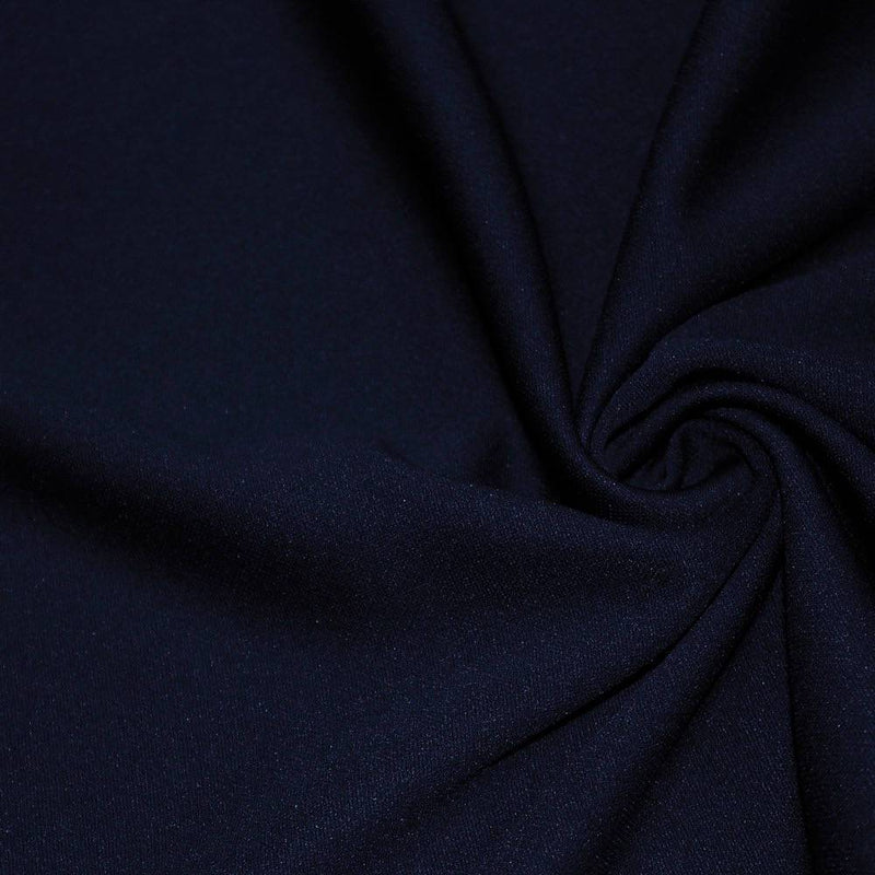 Evie NAVY BLUE Polyester Scuba Knit Fabric by the Yard - 10021