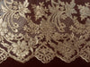 Diana CHAMPAGNE Polyester Corded Floral Embroidery on Mesh Lace Fabric by the Yard - 10064