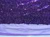Leila PURPLE Sequins on Mesh Fabric by the Yard - 10050