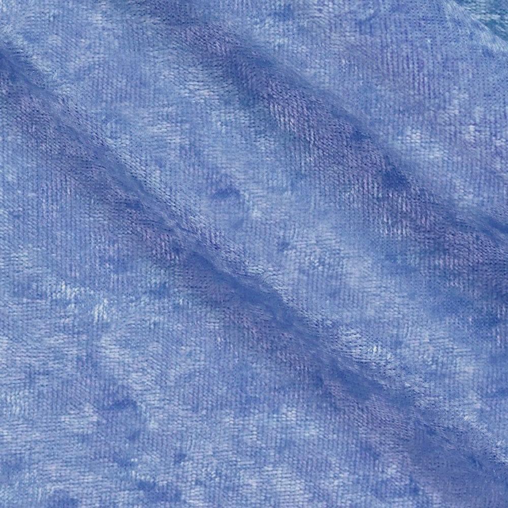 Mya SLATE BLUE Non-Wrinkle Mechanical Stretch Polyester Panne Velvet Fabric by the Yard - 10015