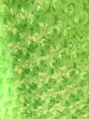Ruth LIME GREEN Cuddle Minky Rosette Soft Faux Fur Fabric by the Yard - 10083