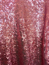 Leila DUSTY PINK Sequins on Mesh Fabric by the Yard - 10050