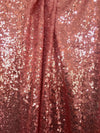 Leila DUSTY PINK Sequins on Mesh Fabric by the Yard - 10050