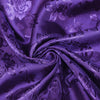 Kayla PURPLE Polyester Floral Jacquard Brocade Satin Fabric by the Yard - 10004