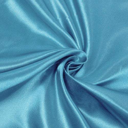 Eliza TURQUOISE Shiny Heavy Bridal Wedding Satin Fabric by the Yard - 10009