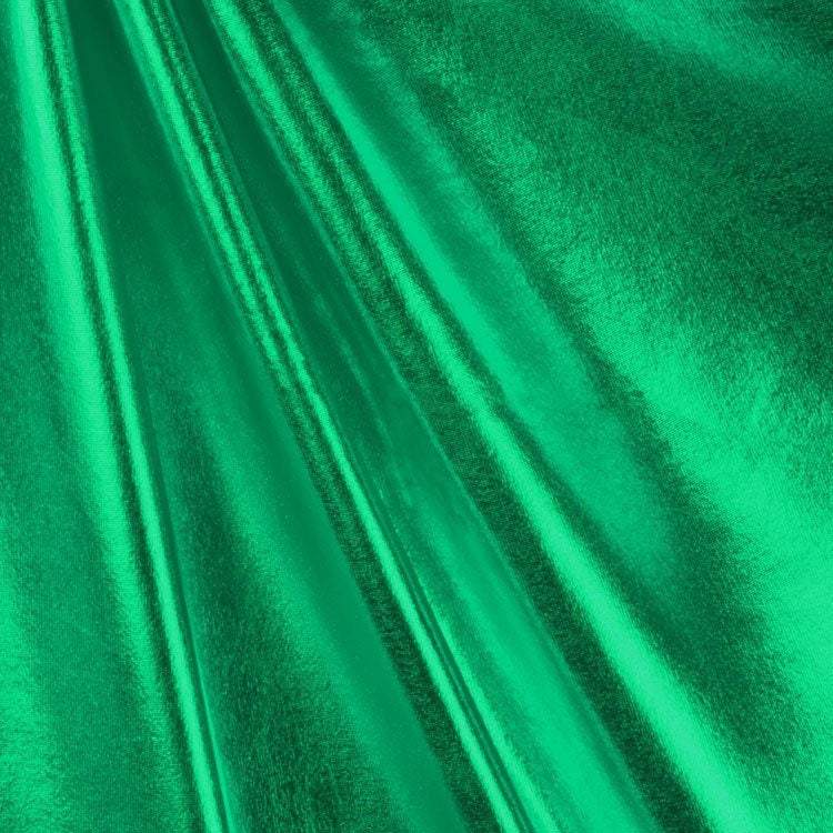 Finley GREEN 4-Way Stretch Metallic Foil Fabric by the Yard - 10013