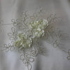 Andrea IVORY 3D Floral Matte Corded Embroidery on Mesh Lace Fabric by the Yard - 10016