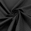 Sawyer BLACK Polyester Football Sports Mesh Knit Fabric by the Yard - 10047