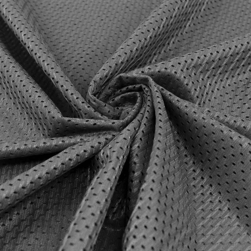 Sawyer DARK GREY Polyester Football Sports Mesh Knit Fabric by the Yard - 10047