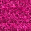 Paige FUCHSIA 3D Floral Polyester Satin Rosette Fabric by the Yard - 10028