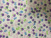 Kali PURPLE Floral Polyester Cotton Fabric by the Yard - 10055
