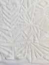 Gia WHITE Geometric Sequins on Mesh Lace Fabric by the Yard - 10101