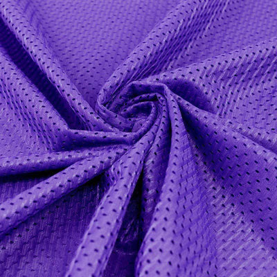Sawyer PURPLE Polyester Football Sports Mesh Knit Fabric by the Yard - 10047