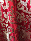 Adelaide RED GOLD Chinese Brocade Satin Fabric by the Yard - 10058