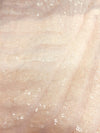 Thea BLUSH PEACH Geometric Sequins Diamond & Stripes on Mesh Lace Fabric by the Yard - 10026
