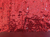 Leila RED Sequins on Mesh Fabric by the Yard - 10050