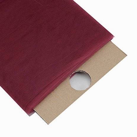 Juliana BURGUNDY 40 Yards of 54'' Polyester Tulle Fabric by Bolt - 10011