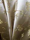 Cecilia GOLD Floral Brocade Chinese Satin Fabric by the Yard - 10035