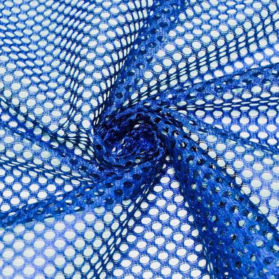 Mallory ROYAL BLUE Polyester King Mesh Knit Fabric by the Yard - 10111