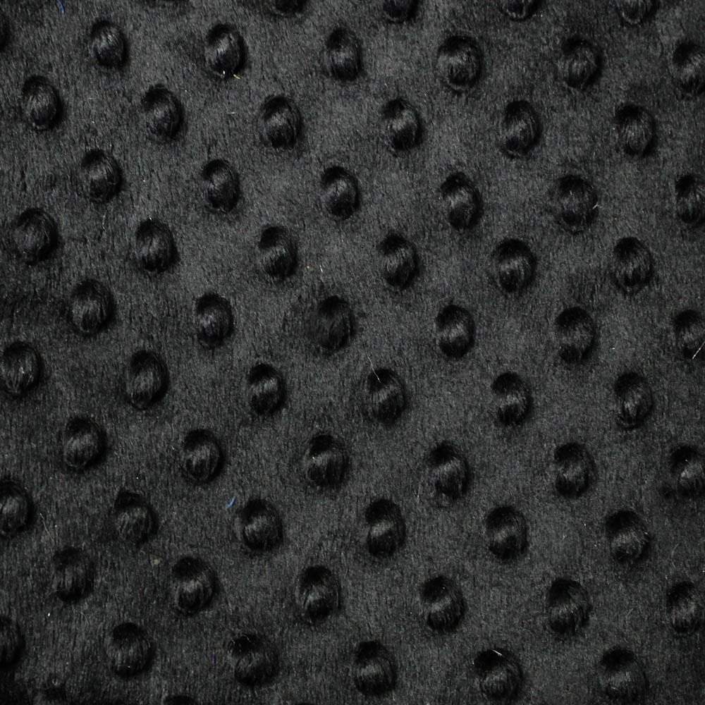 Alison BLACK Embossed Dimple Dots Soft Velvety Faux Fur Fabric by the Yard - 10090