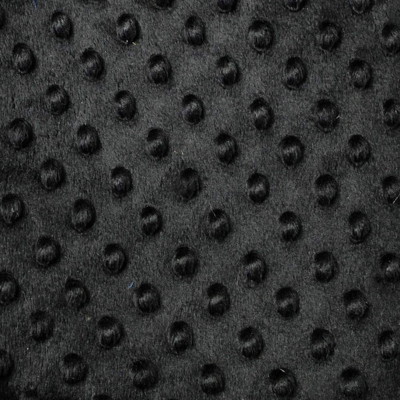 Alison BLACK Embossed Dimple Dots Soft Velvety Faux Fur Fabric by the Yard - 10090