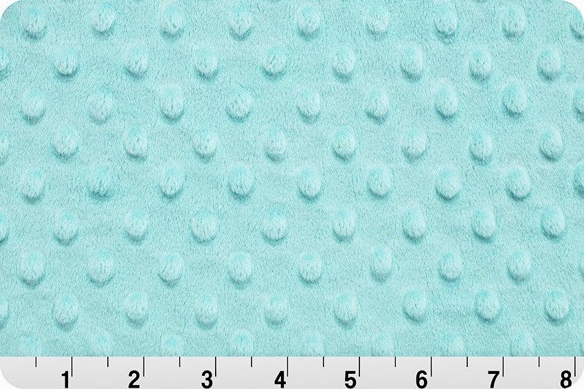 Alison AQUA Embossed Dimple Dots Soft Velvety Faux Fur Fabric by the Yard - 10090