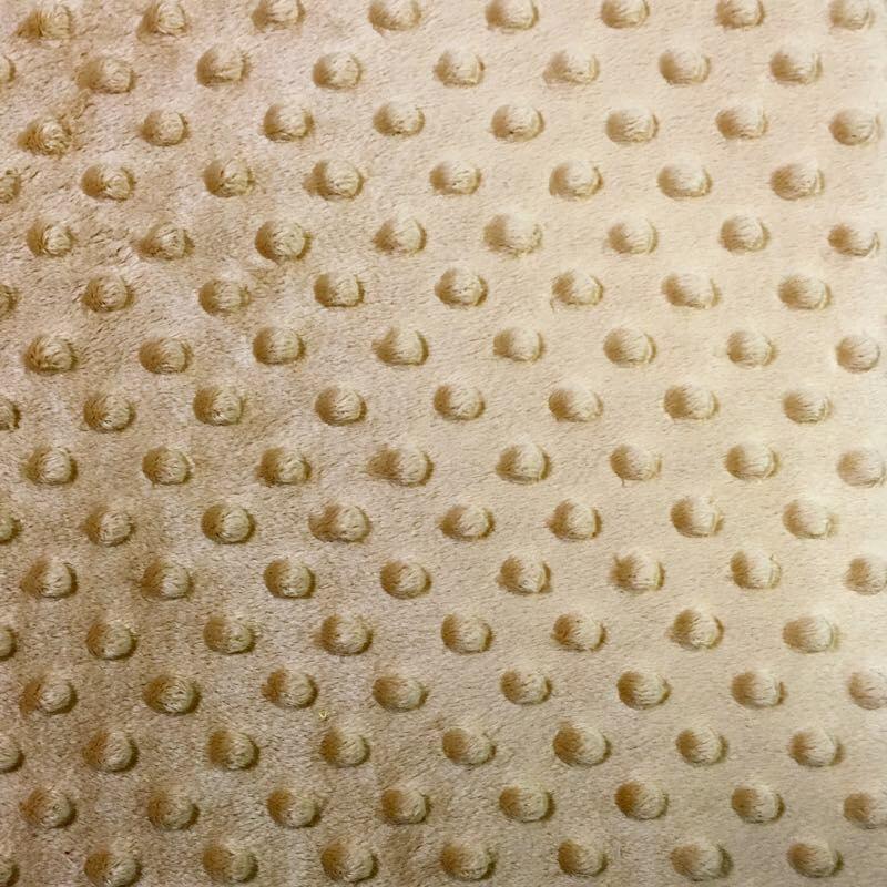Alison CAMEL Embossed Dimple Dots Soft Velvety Faux Fur Fabric by the Yard - 10090