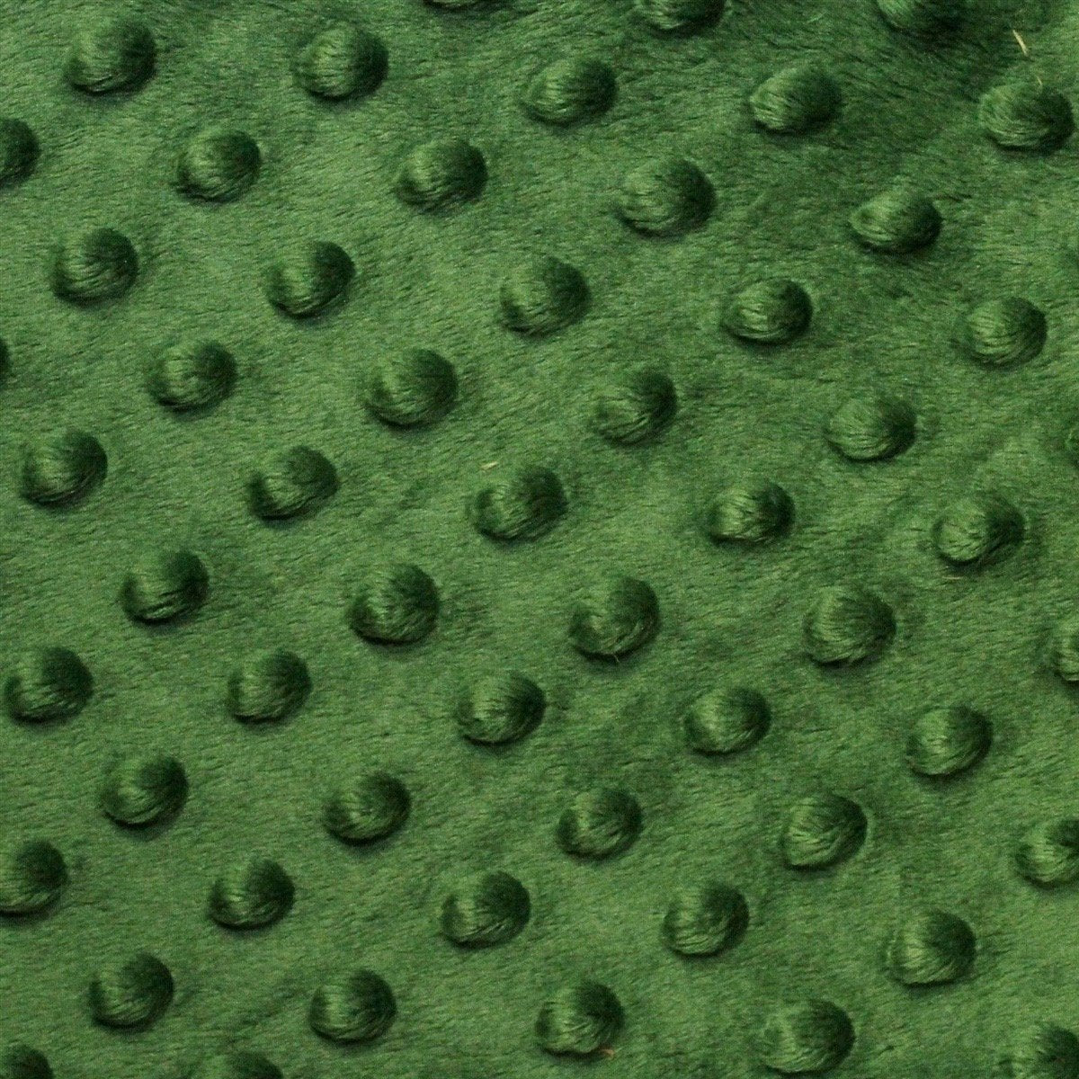 Alison HUNTER GREEN Embossed Dimple Dots Soft Velvety Faux Fur Fabric by the Yard - 10090
