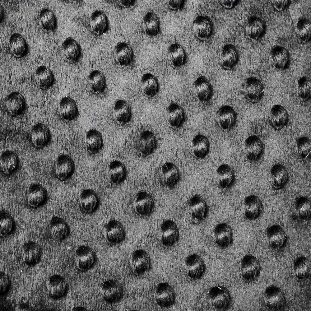 Alison DARK GREY Embossed Dimple Dots Soft Velvety Faux Fur Fabric by the Yard - 10090