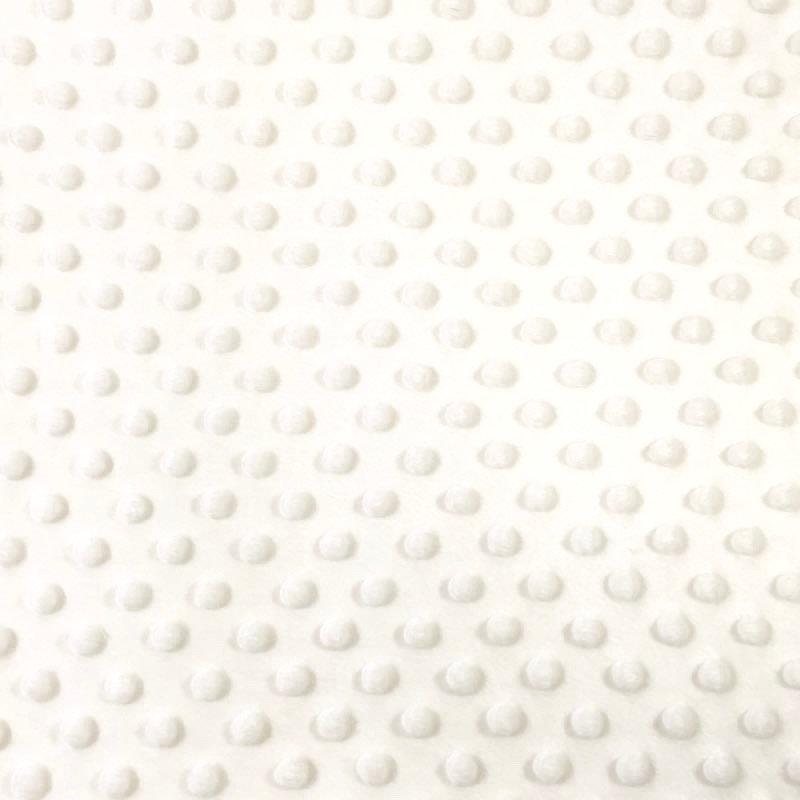 Alison IVORY Embossed Dimple Dots Soft Velvety Faux Fur Fabric by the Yard - 10090