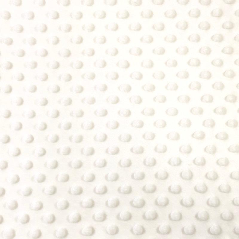 Alison IVORY Embossed Dimple Dots Soft Velvety Faux Fur Fabric by the Yard - 10090