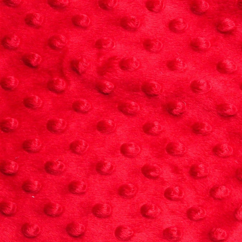 Alison RED Embossed Dimple Dots Soft Velvety Faux Fur Fabric by the Yard - 10090