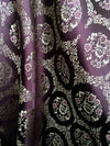 Nadia BROWN Floral Brocade Chinese Satin Fabric by the Yard - 10094