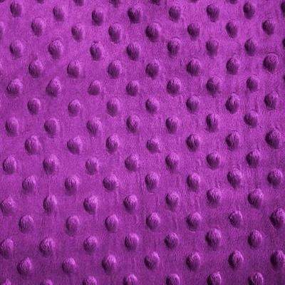 Alison MAGENTA Embossed Dimple Dots Soft Velvety Faux Fur Fabric by the Yard - 10090