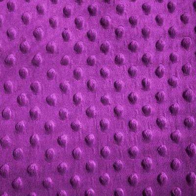 Alison MAGENTA Embossed Dimple Dots Soft Velvety Faux Fur Fabric by the Yard - 10090