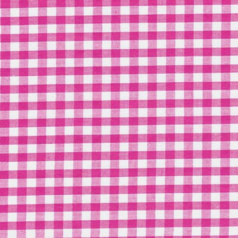 Carly PINK Mini Checkered Gingham Poly Cotton Fabric by the Yard - 10114