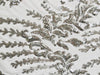 Miranda SILVER Vines and Leaves Sequins on WHITE Mesh Lace Fabric by the Yard - 10061