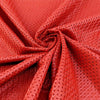 Sawyer RED Polyester Football Sports Mesh Knit Fabric by the Yard - 10047