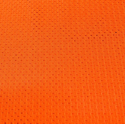 Sawyer BRIGHT ORANGE Polyester Football Sports Mesh Knit Fabric by the Yard - 10047